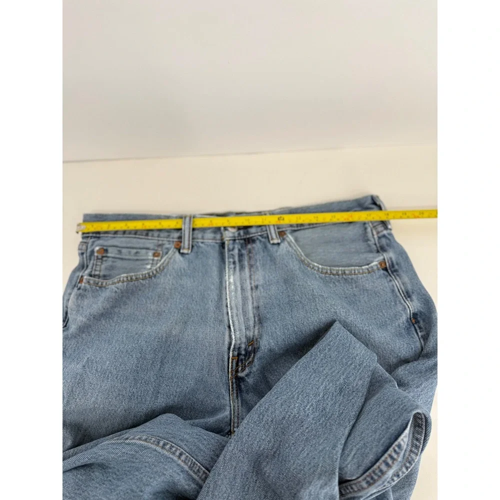 Levis 505 Mens Straight Leg Jeans Medium Wash Blue Denim Pants Sz W34 L32